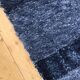 Berber carpet Beni Ouarain mottled solid blue 1.55x1.06m