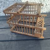 Old wooden bird transport cage