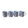 Coffee cups patterns purple flowers