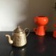 Golden Turkish bronze oriental teapot