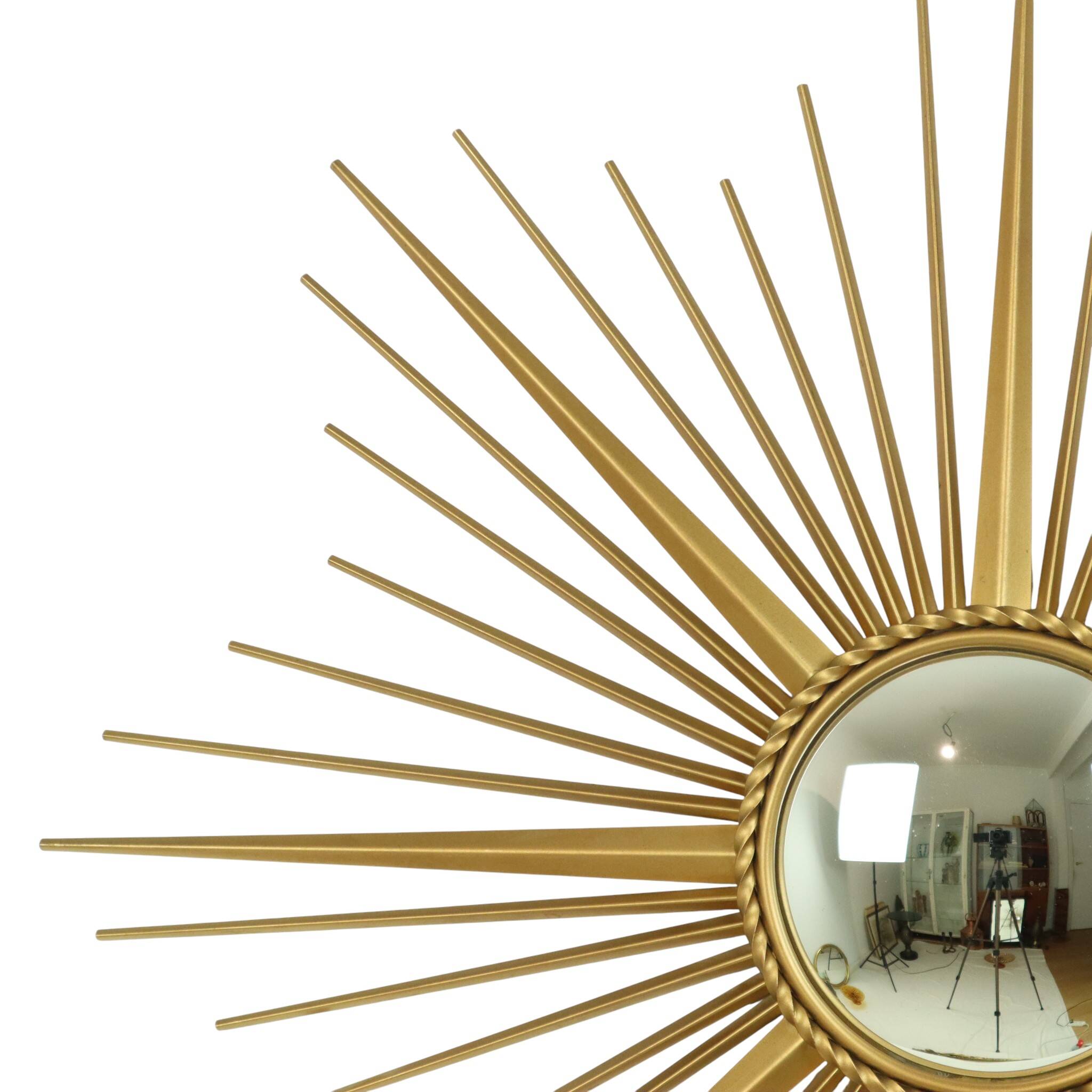 Large Vintage Sun Mirror Chaty Vallauris France 86cm