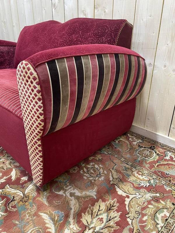 Art Deco club sofa that converts into a bed