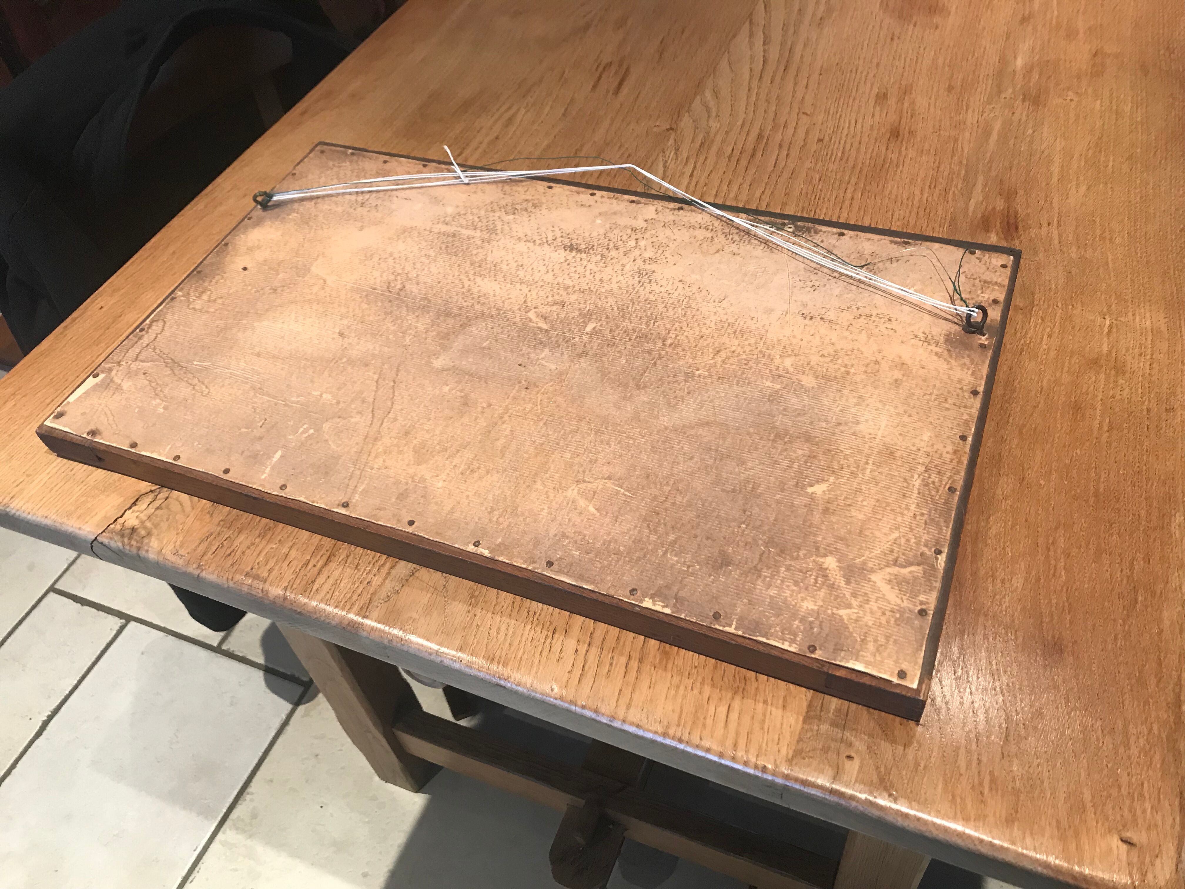 Mirror art deco wood 56/34 cm