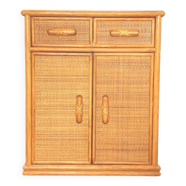 Buffet rotin vintage