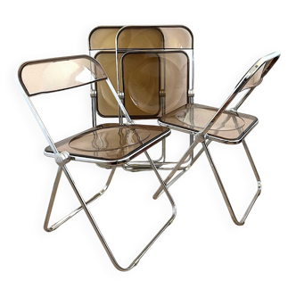 4 Plia chairs, Giancarlo Piretti
