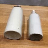 Lot of two bottles glazed old water bottles