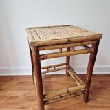 Vintage coffee table in bamboo and rattan '1970s – Bohemian/Exotic style