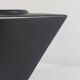 Vase en céramique postmoderne noir géométrique vintage