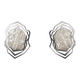Pair of brushed metal and rock crystal wall lights. Contemporary.