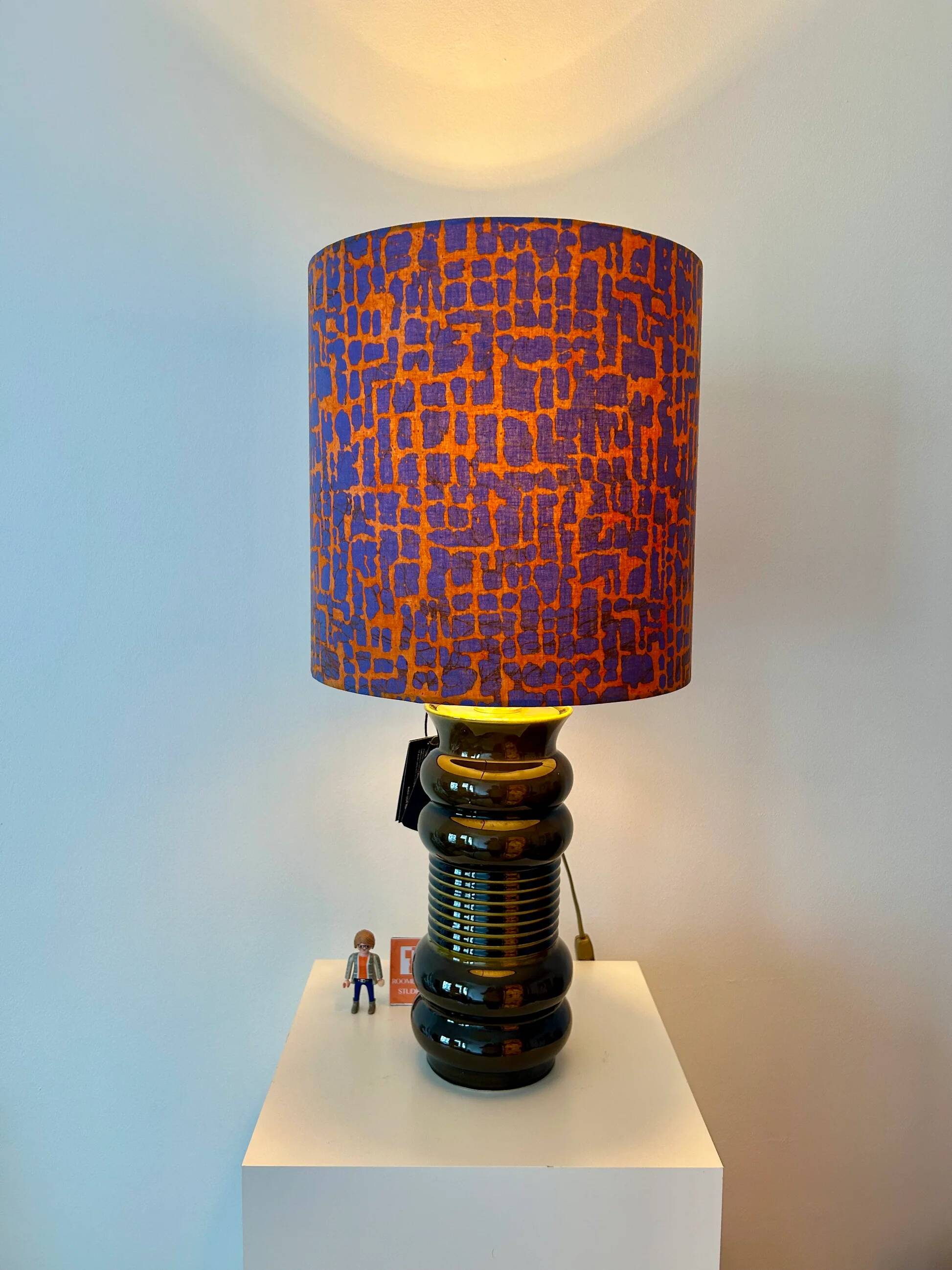 AK-Keramik: Olive lamp from a Mid Century vase