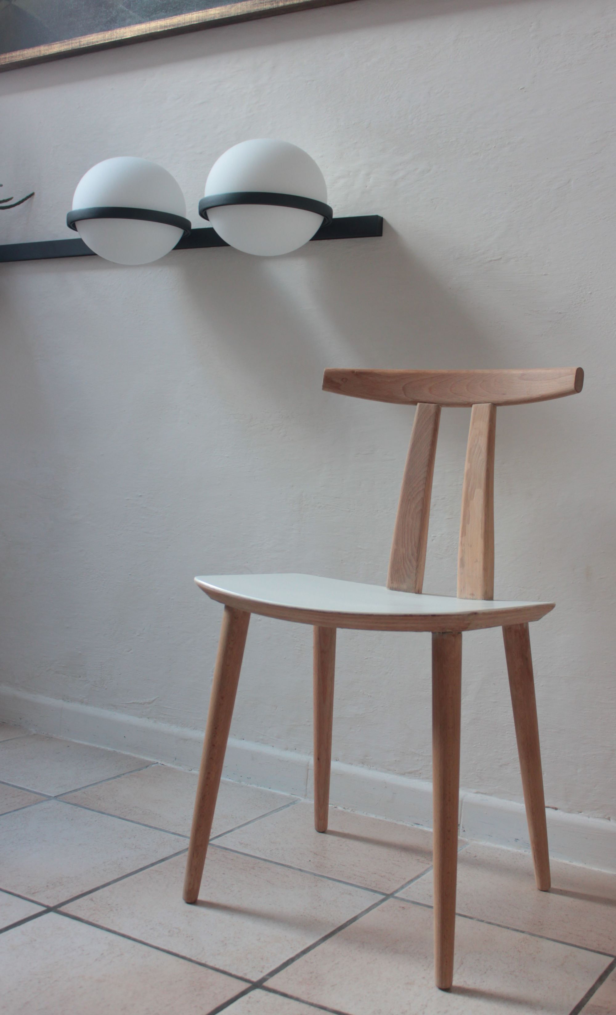 Chair j48, design poul m.volther, 1950, fdb møbler