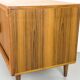 Low Teak Sideboard with Tambour Doors from CFC Silkeborg, 1970s