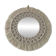 Miroir bohème en macramé et perles de bois