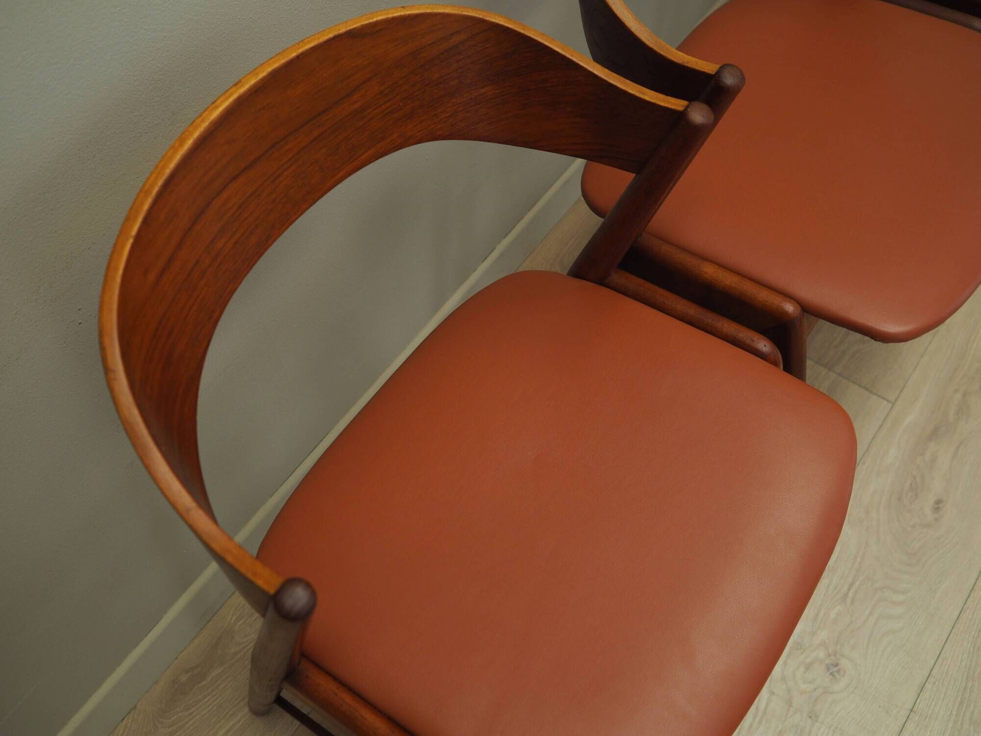 Set of four teak chairs, Danish design, 1970s, manufacture: Korup Stolefabr