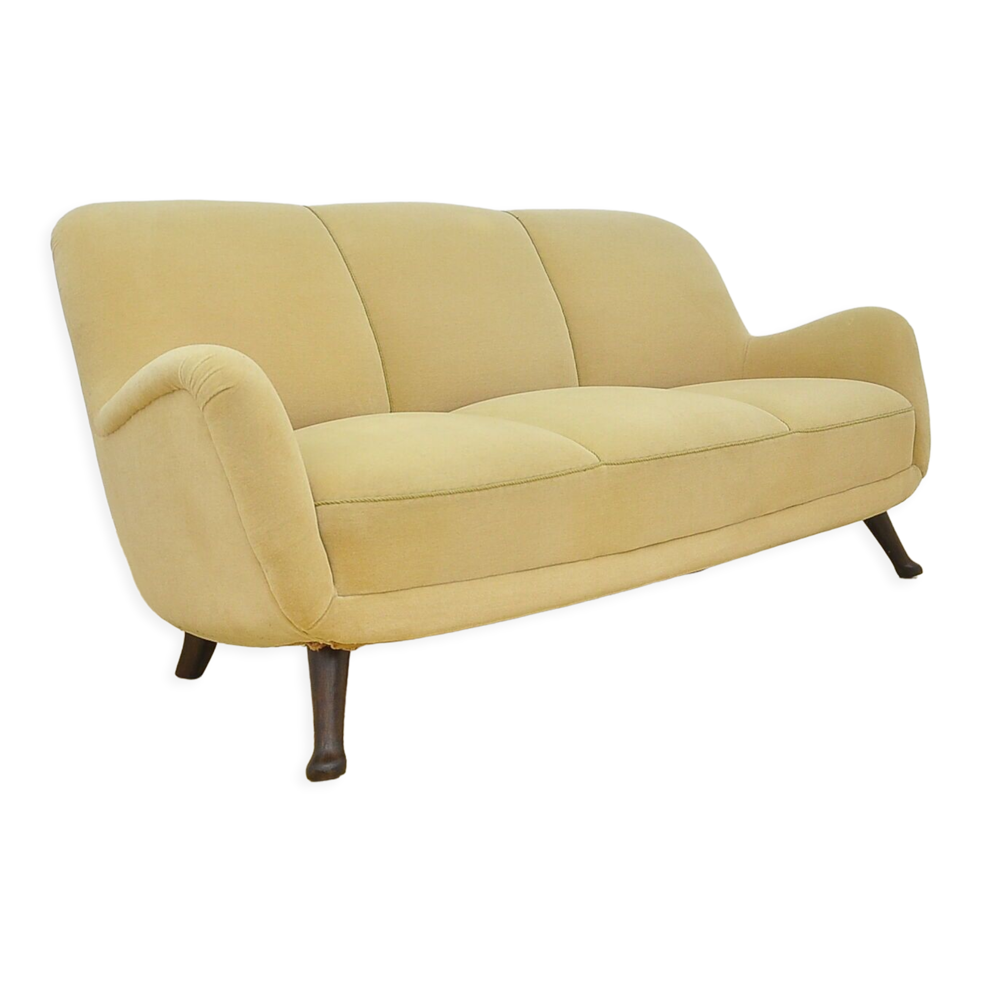 Canapé vintage en velours par Berga Mobler Suède 1940s