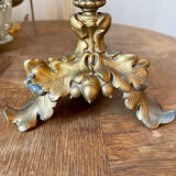 Late 19th century spelter candle holder