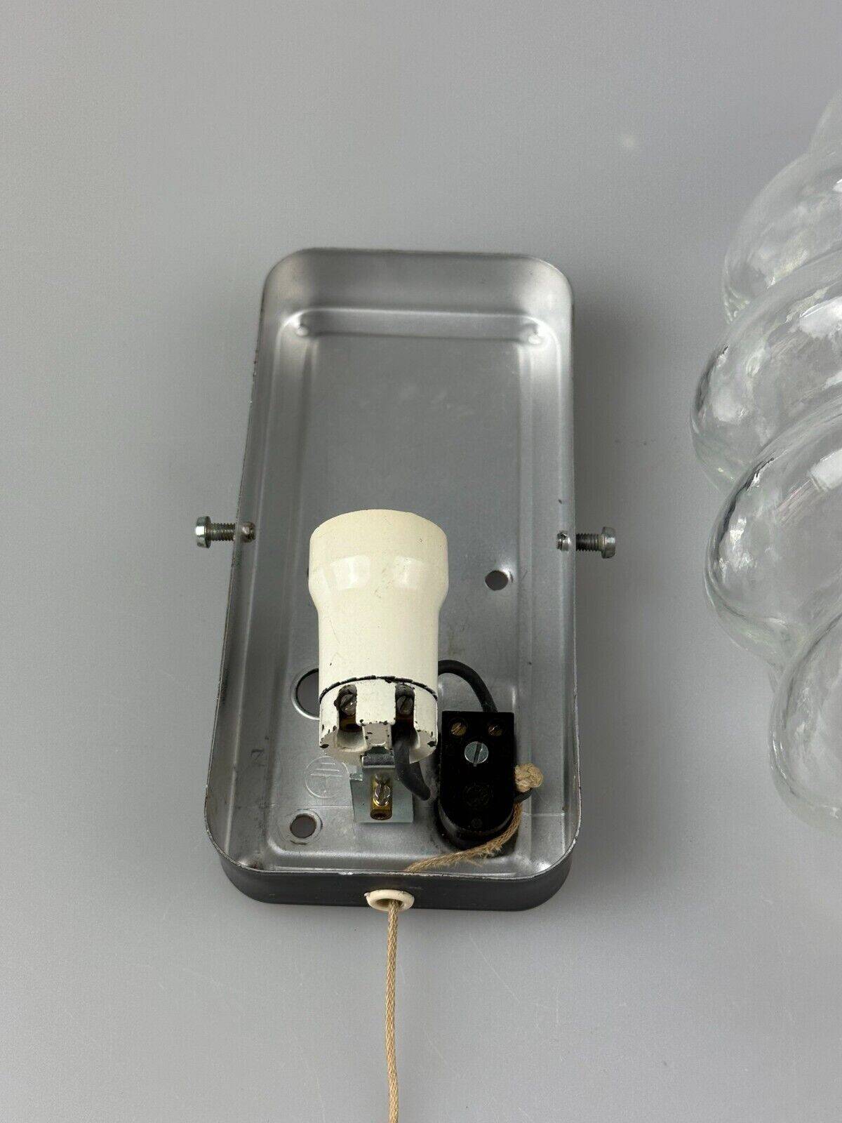 60s 70s wall lamp made of glass & metal bubble wall sconce space age design