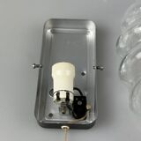 60s 70s wall lamp made of glass & metal bubble wall sconce space age design