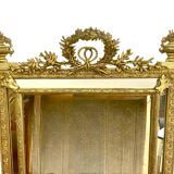 Louis XVI style gilded wood mirror