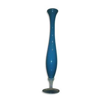 Blue opaline soliflore vase