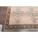Vintage Turkish Oushak Handmade Wool Cotton Brown Area Rug 156x232