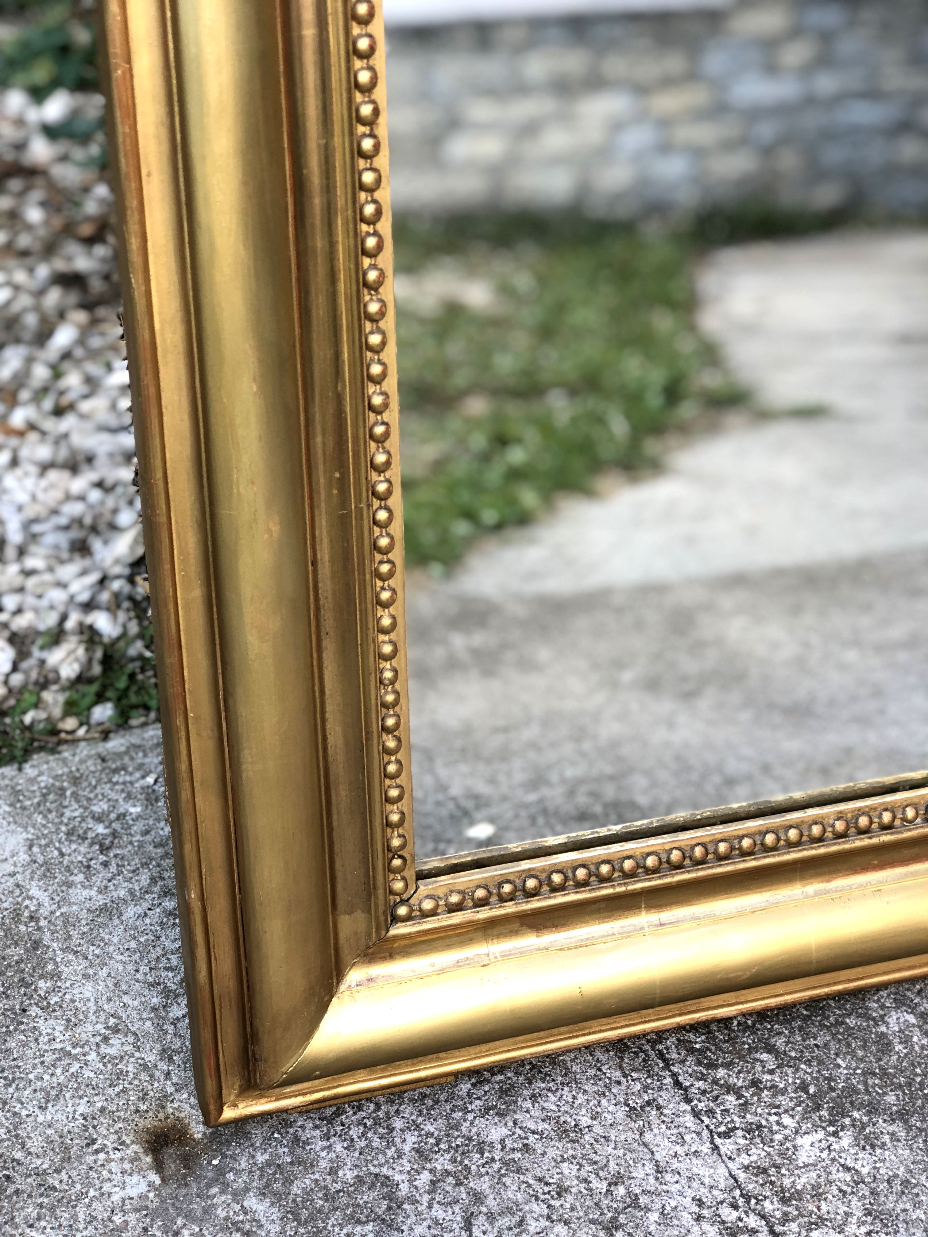 Mirror high 171 cm / 107 cm large mirror louis Philippe Golden has the sheet d gold
