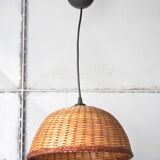 Woven rattan pendant light