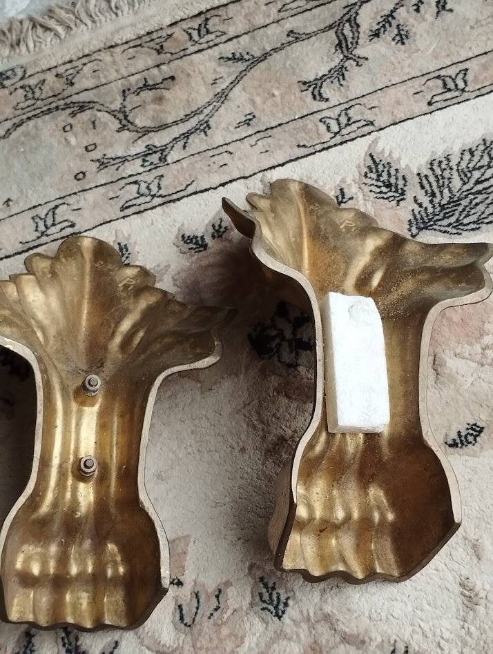 Set of 4 solid bronze furniture legs – new