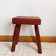 Vintage wooden brutalist farm stool