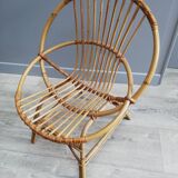 Bamboo rattan child armchair