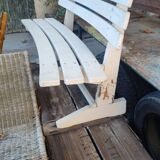 Garden bench painted wood circa 1950