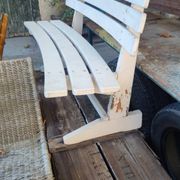 Banc de jardin en bois peint vers 1950