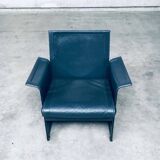 Postmodern Korium KM1 Leather Armchair by Tito Agnoli for Matteo Grassi, Italy, 1980s