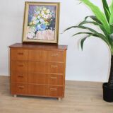 4-drawer chest of drawers in teak 1960 Denmark