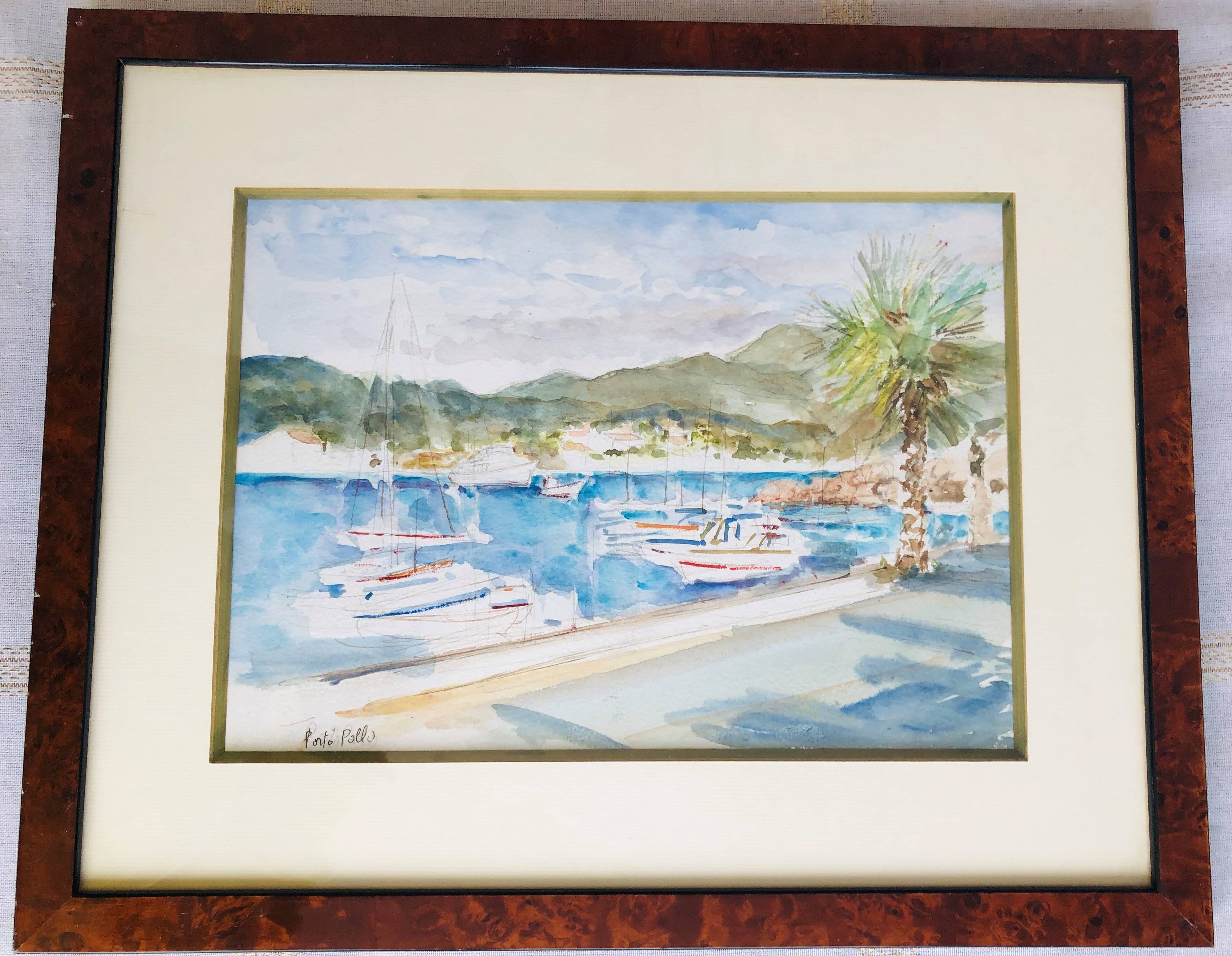 Watercolor port view
