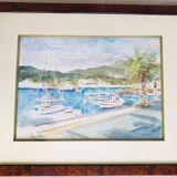 Watercolor port view