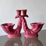 2 vintage Vallauris candlesticks