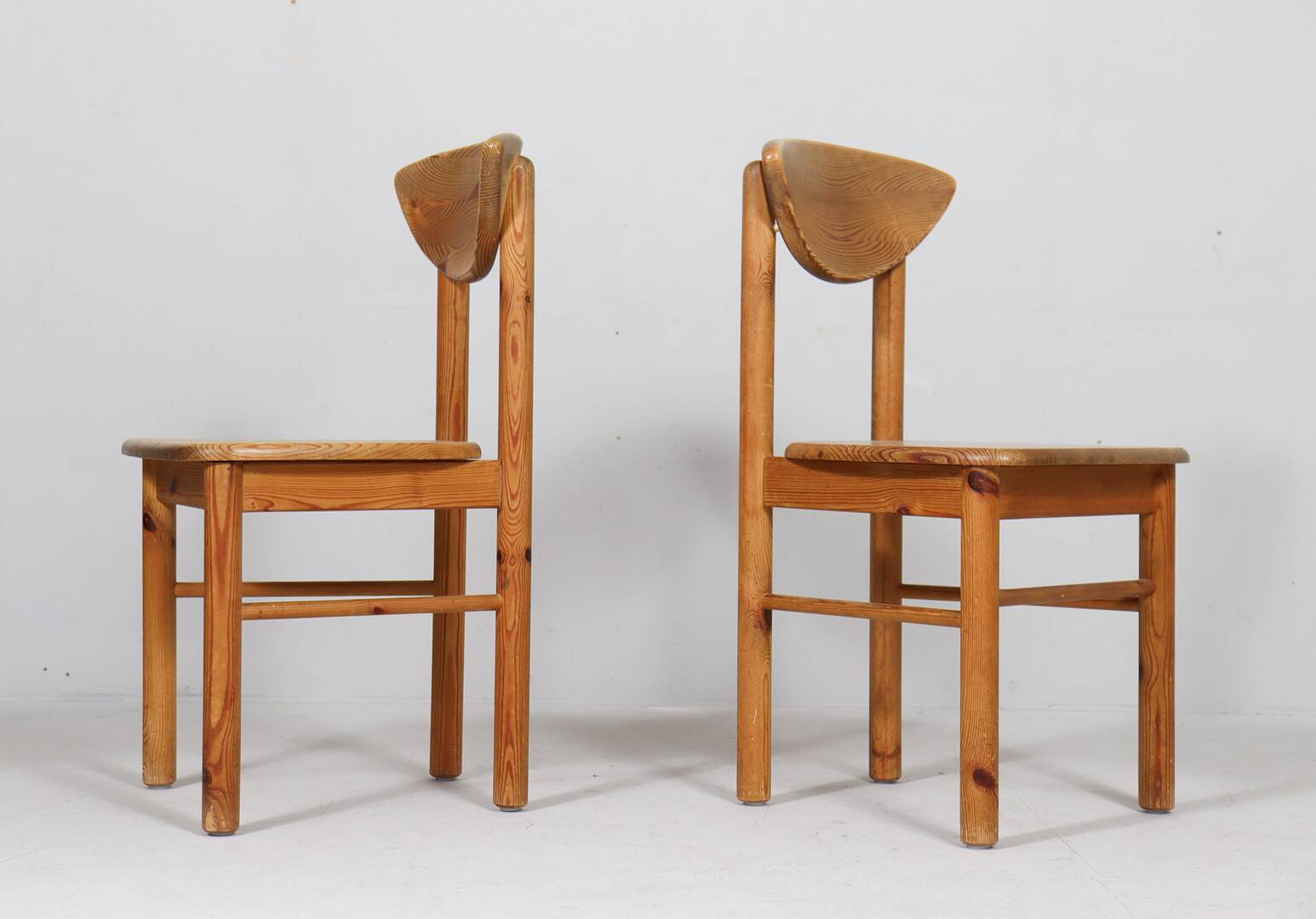 Lot de 6 chaises de salle à manger, Rainer Daumiller, bois de pin, années 1970