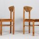 Lot de 6 chaises de salle à manger, Rainer Daumiller, bois de pin, années 1970