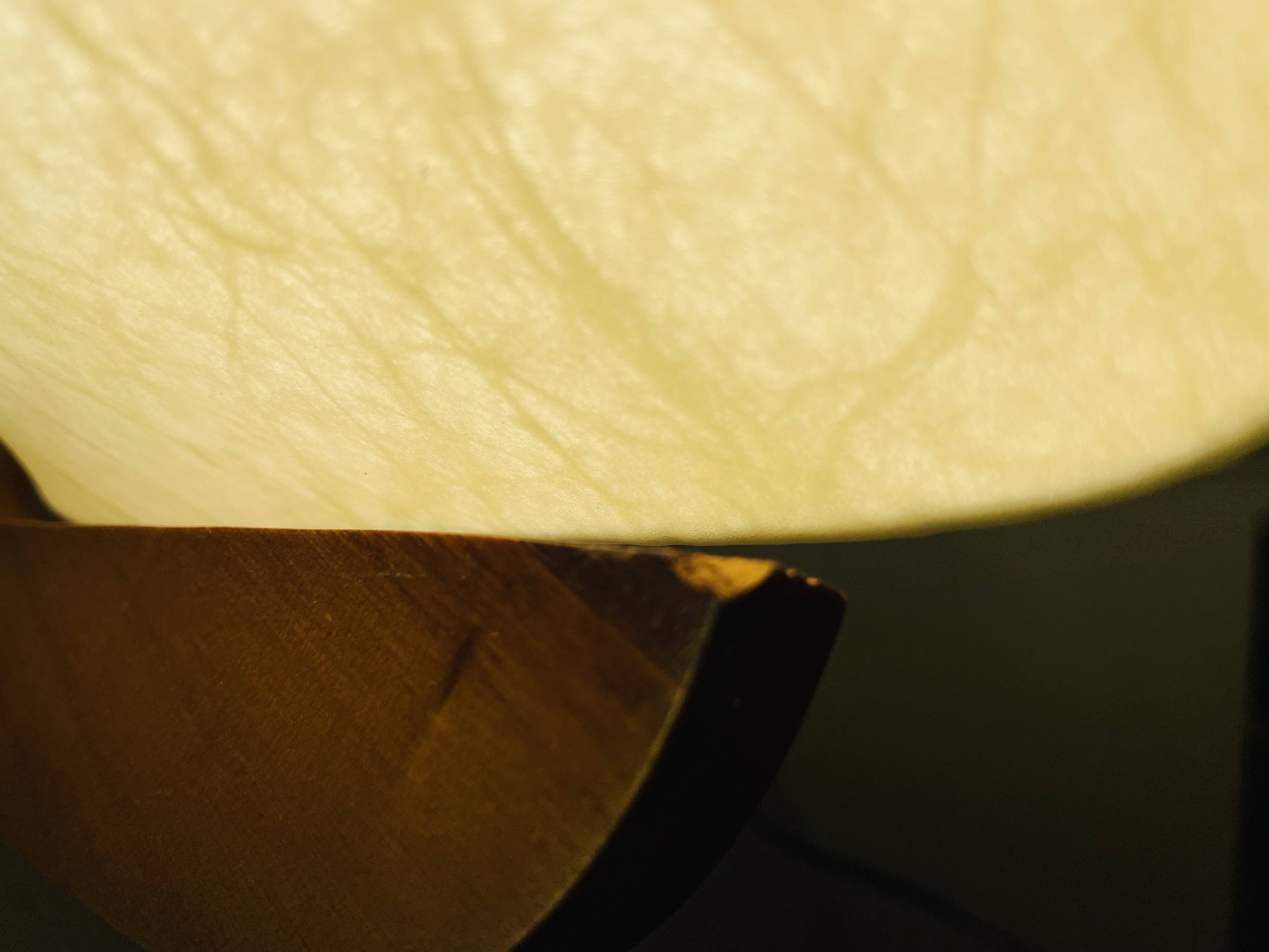 Portuguese mid century modern wooden hanging light