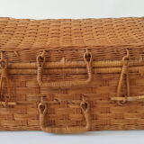 Rattan suitcase 70s