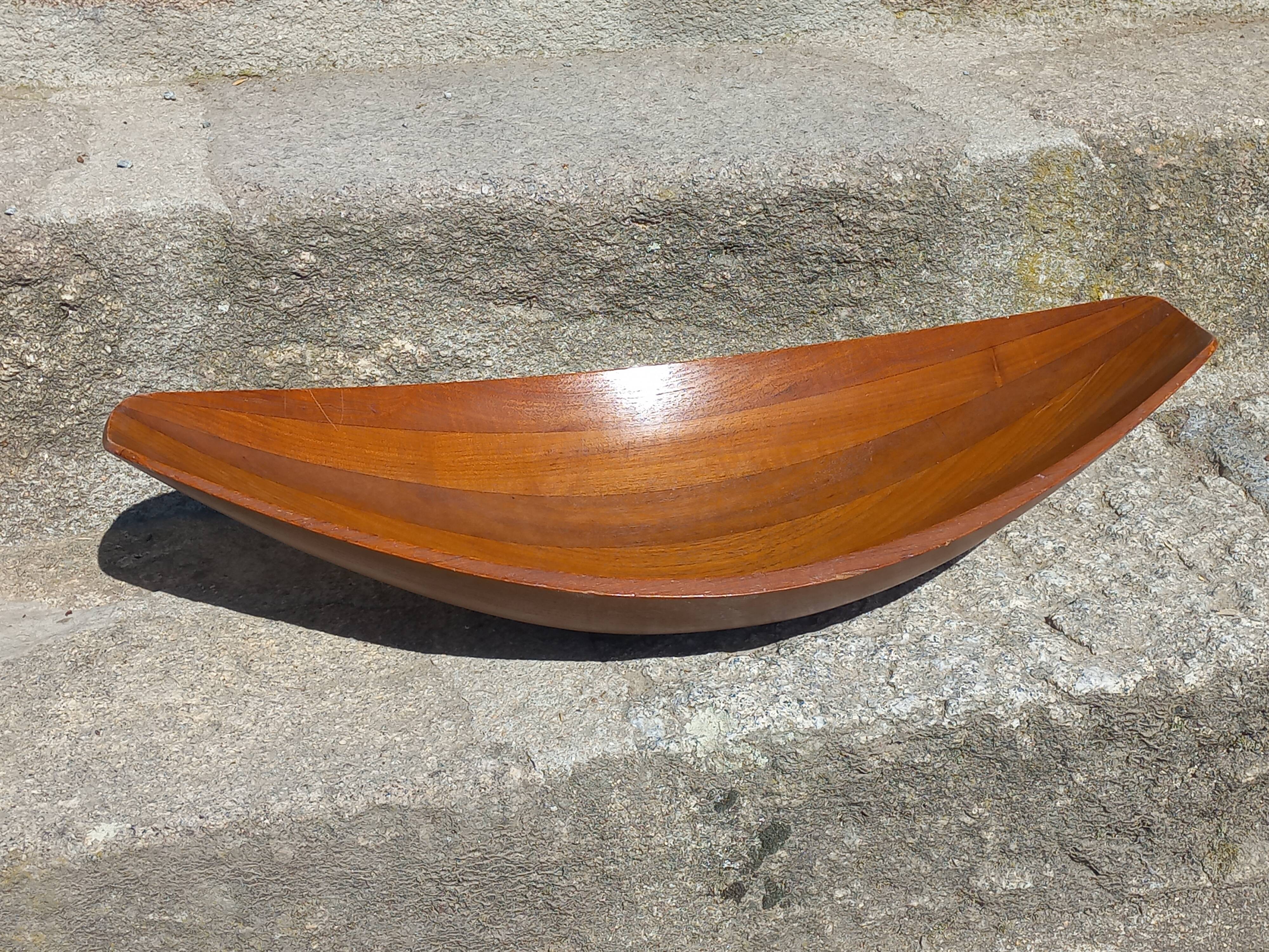 Scandinavian teak fruit bowl stamped from the 1950s.
