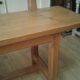 Bench with oak backrest