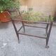 Wooden Trolley with Glass Shelves and Wheels from de Baggis, 1950s