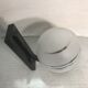 Vintage wall sconce ball-shaped glass reflector and black metal sconce