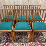 Set of 6 1950s beech chairs.
