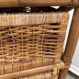 Vintage rattan chiffonier