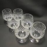 Set of 6 cognac glasses