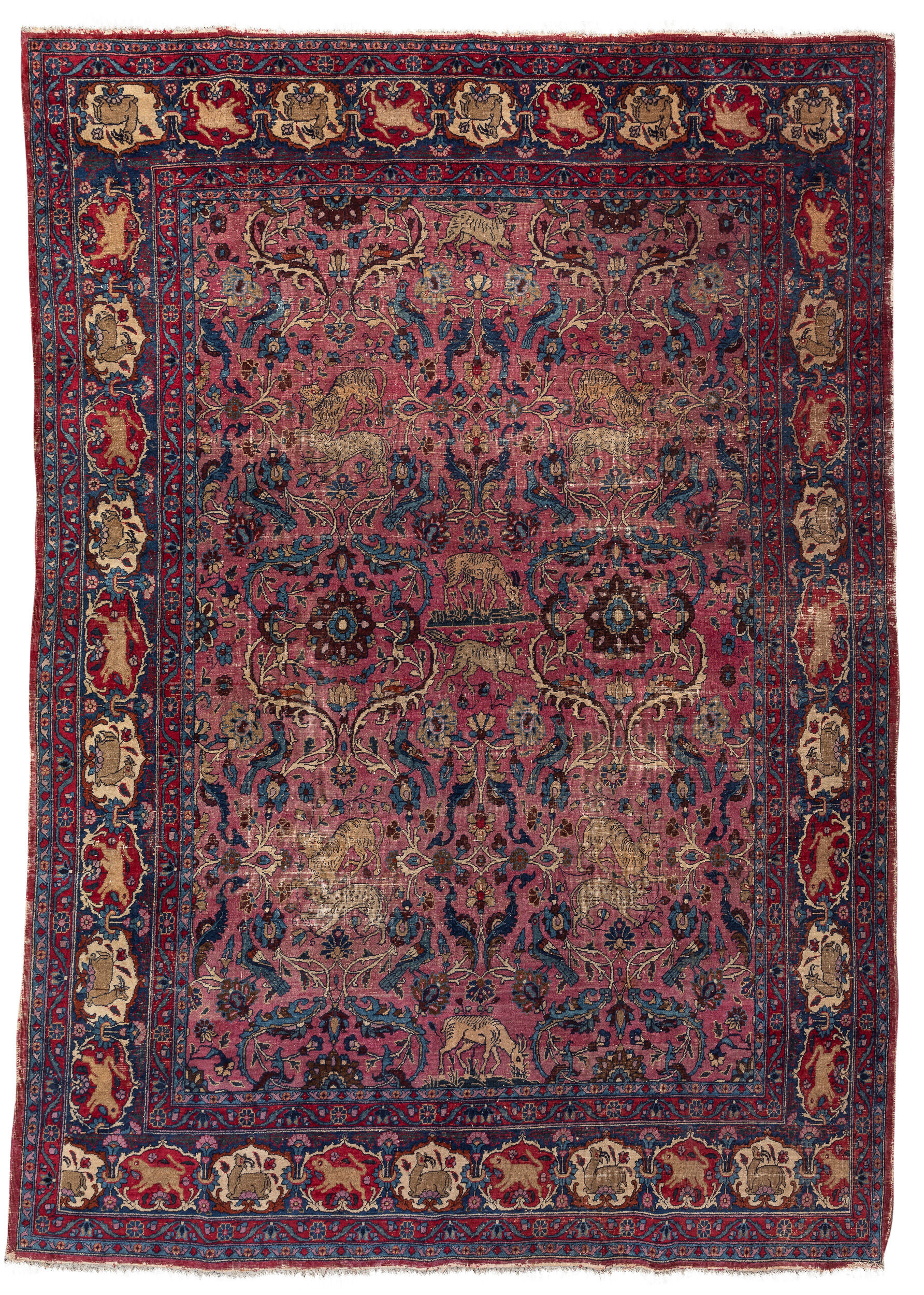 Decorative Persian Rug, Circa 1920