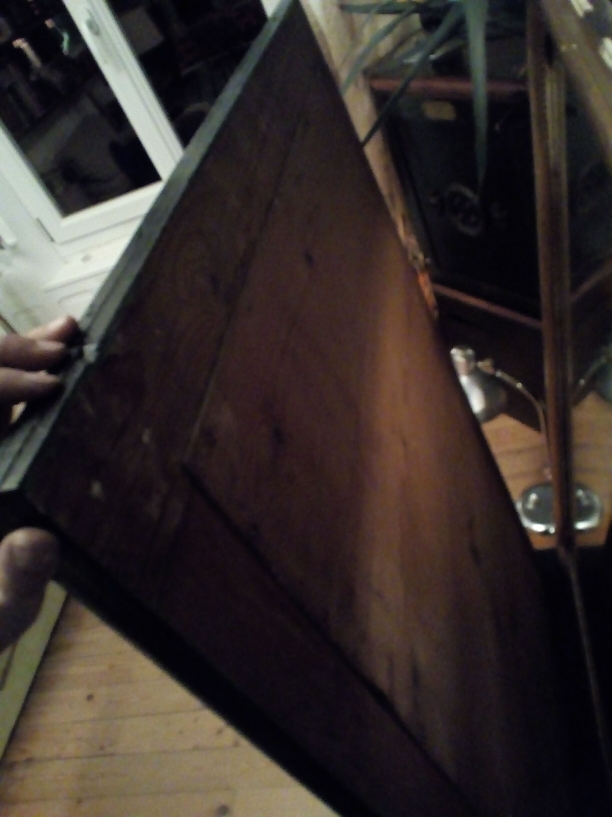 Large wooden mirror 90x144cm